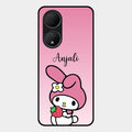 Pink Bunny Glass Case Cover For Vivo Y100A 5G