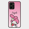 Pink Bunny Glass Case Cover For Vivo Y16