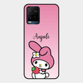 Pink Bunny Glass Case Cover For Vivo Y21