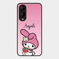 Pink Bunny Glass Case Cover For Vivo Y28 5G