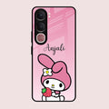 Pink Bunny Glass Case Cover For Vivo Y31 5G