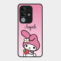 Pink Bunny Glass Case Cover For Vivo Y31 Pro 5G