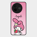 Pink Bunny Glass Case Cover For Vivo Y39 5G