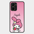 Pink Bunny Glass Case Cover For Vivo Y56 5G