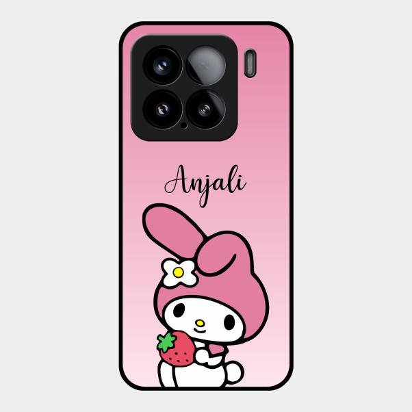 Pink Bunny Glass Case Cover For Xiaomi 15 5G