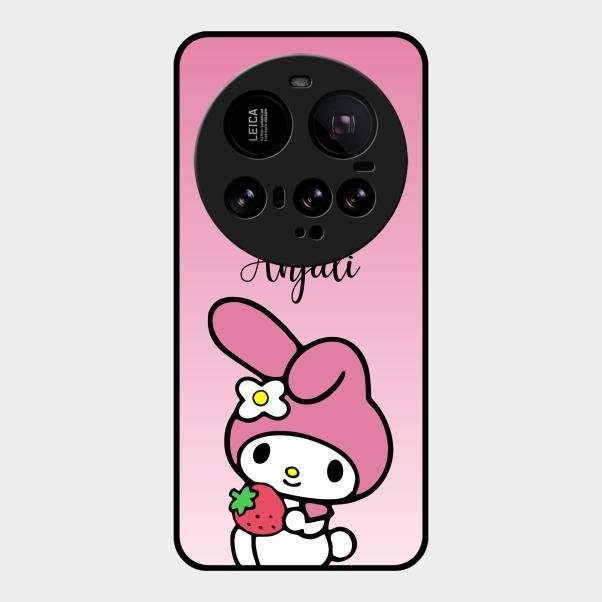 Pink Bunny Glass Case Cover For Xiaomi 15 Ultra 5G
