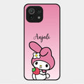 Pink Bunny Glass Case Cover For Xiaomi Mi 11 Lite