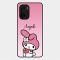 Pink Bunny Glass Case Cover For Xiaomi Mi 11X 5G