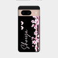 Pink Floral Customize Glass Case Cover For Google Pixel 8 5G