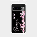 Pink Floral Customize Glass Case Cover For Google Pixel 8 Pro 5G