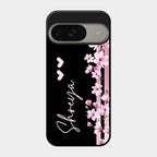 Pink Floral Customize Glass Case Cover For Google Pixel 9 5G