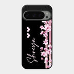 Pink Floral Customize Glass Case Cover For Google Pixel 9 Pro 5G