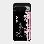 Pink Floral Customize Glass Case Cover For Google Pixel 9 Pro Xl