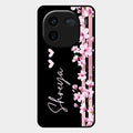 Pink Floral Customize Glass Case Cover For Iqoo 12 5G