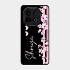 Pink Floral Customize Glass Case Cover For Iqoo 13 5G
