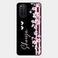 Pink Floral Customize Glass Case Cover For Iqoo 3 5G