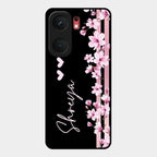Pink Floral Customize Glass Case Cover For Iqoo Neo 9 Pro 5G