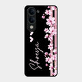 Pink Floral Customize Glass Case Cover For Iqoo Z10 Lite