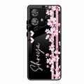 Pink Floral Customize Glass Case Cover For Motorola Edge 40 5G