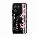 Pink Floral Customize Glass Case Cover For Motorola Edge 50