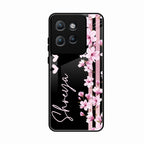 Pink Floral Customize Glass Case Cover For Motorola Edge 50