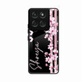 Pink Floral Customize Glass Case Cover For Motorola Edge 60 Fusion 5G