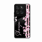 Pink Floral Customize Glass Case Cover For Motorola Edge 60 Pro 5G