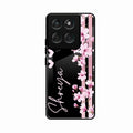 Pink Floral Customize Glass Case Cover For Motorola Edge 70 5G