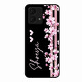 Pink Floral Customize Glass Case Cover For Motorola g84 5G