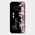 Pink Floral Customize Glass Case Cover For Nothing Phone 2A 5G