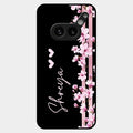 Pink Floral Customize Glass Case Cover For Nothing Phone 2A Plus
