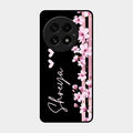 Pink Floral Customize Glass Case Cover For Oneplus 13 5G