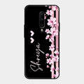 Pink Floral Customize Glass Case Cover For Oneplus 7 Pro