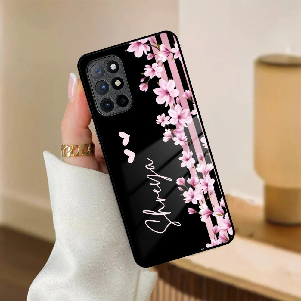 Pink Floral Customize Glass Case Cover For Oneplus - ShopOnCliQ
