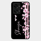 Pink Floral Customize Glass Case Cover For Oneplus Nord 2T 5G