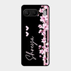 Pink Floral Customize Glass Case Cover For Oneplus Nord 4 5G