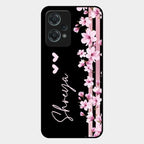 Pink Floral Customize Glass Case Cover For Oneplus Nord Ce 2 Lite 5G