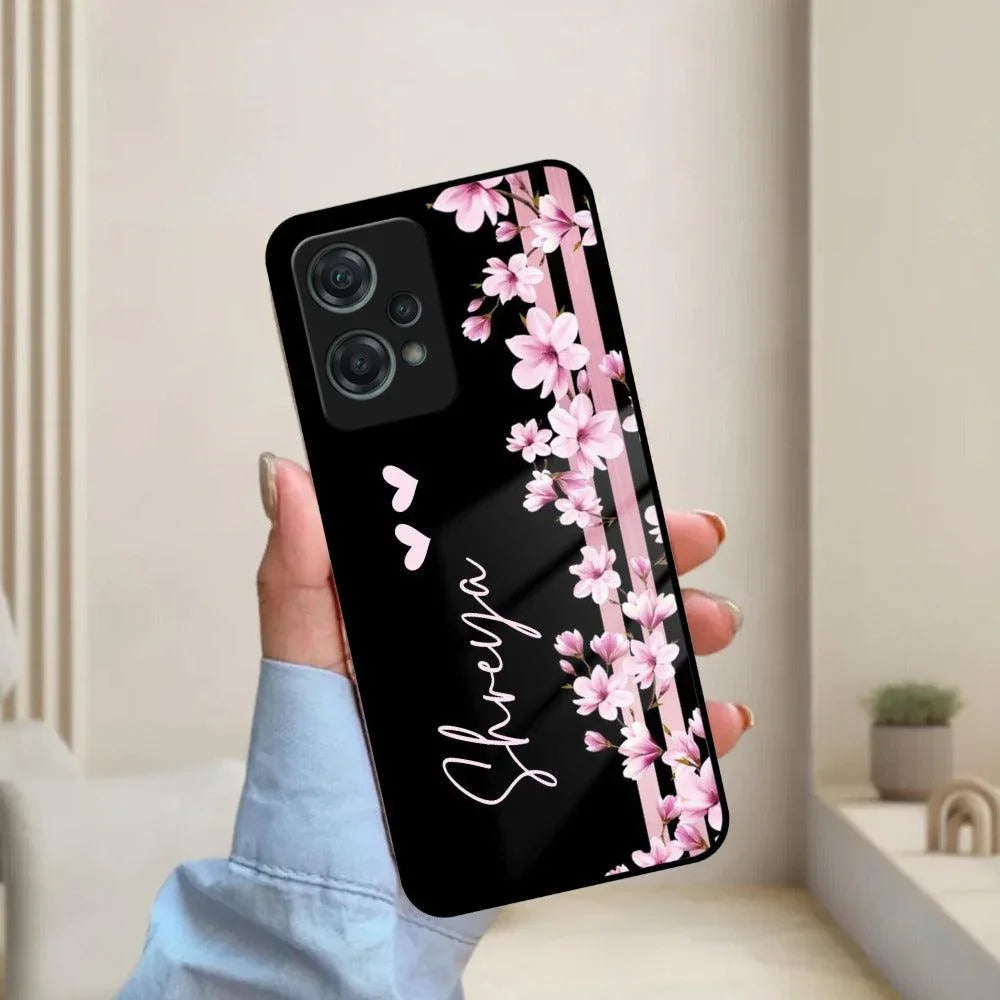 Pink Floral Customize Glass Case Cover For Oneplus - ShopOnCliQ