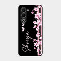 Pink Floral Customize Glass Case Cover For Oppo A5 5G