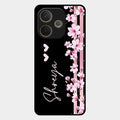 Pink Floral Customize Glass Case Cover For Oppo A5 Pro 5G