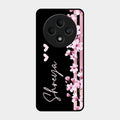 Pink Floral Customize Glass Case Cover For Oppo F27 5G