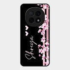 Pink Floral Customize Glass Case Cover For Oppo F29 Pro 5G