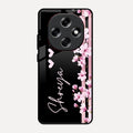 Pink Floral Customize Glass Case Cover For Oppo F31 Pro 5G