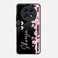 Pink Floral Customize Glass Case Cover For Oppo F31 Pro Plus 5G