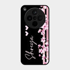 Pink Floral Customize Glass Case Cover For Oppo Find X8 5G