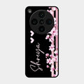 Pink Floral Customize Glass Case Cover For Oppo Find X8 Pro 5G