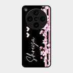 Pink Floral Customize Glass Case Cover For Oppo Find X8 Pro 5G