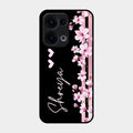 Pink Floral Customize Glass Case Cover For Oppo Reno 13 5G