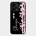 Pink Floral Customize Glass Case Cover For Oppo Reno 14 5G