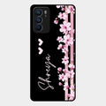Pink Floral Customize Glass Case Cover For Oppo Reno 6 5G